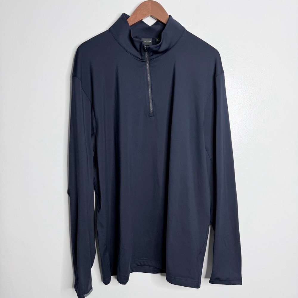NWT Dunning Golf Men’s XXL Player 2.0 Tech Quarter Zip Navy‎ Stretch Activewear